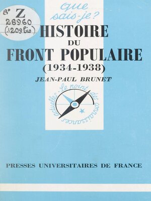 cover image of Histoire du Front populaire